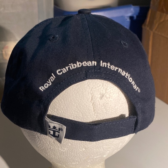 Royal Caribbean international Men's Adjustable Navy and Gray Anchor Logo Cap Hat - Picture 3 of 5